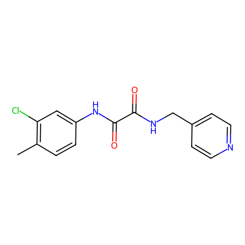 N1-(3-chloro-4-methylphenyl)-N2-(pyridin-4-ylmethyl)oxalamide structure