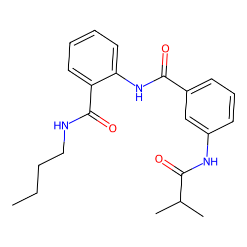 N-butyl-2-[[3-(2-methylpropanoylamino)benzoyl]amino]benzamide structure