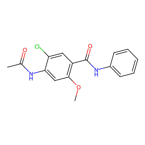 4-acetamido-5-chloro-2-methoxy-N-phenylbenzamide structure