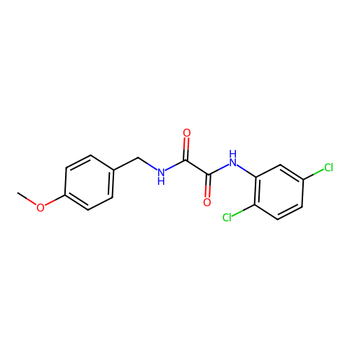 N'-(2,5-dichlorophenyl)-N-[(4-methoxyphenyl)methyl]oxamide structure