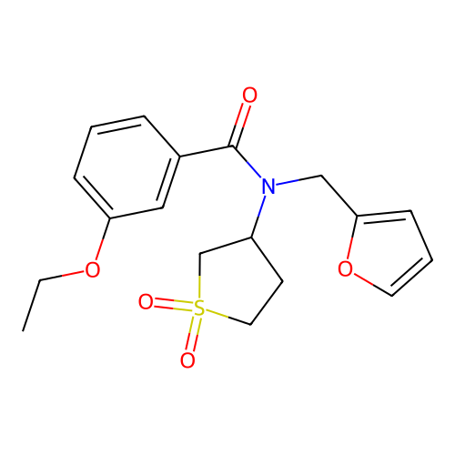 N-(1,1-dioxidotetrahydrothiophen-3-yl)-3-ethoxy-N-(furan-2-ylmethyl)benzamide structure