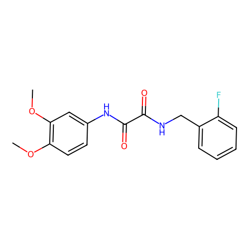 N1-(3,4-dimethoxyphenyl)-N2-(2-fluorobenzyl)oxalamide structure