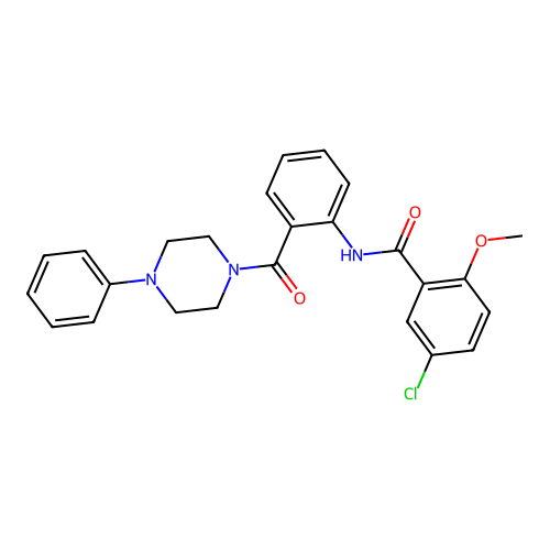 5-chloro-2-methoxy-N-[2-(4-phenylpiperazine-1-carbonyl)phenyl]benzamide structure
