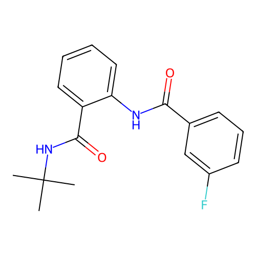 N-tert-butyl-2-[(3-fluorobenzoyl)amino]benzamide structure