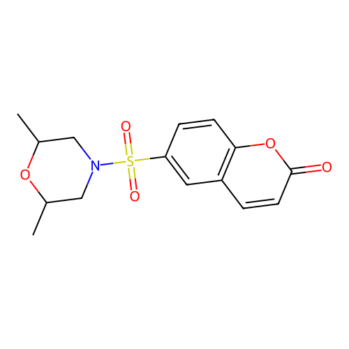 6-[(2,6-Dimethylmorpholin-4-yl)sulfonyl]chromen-2-one structure