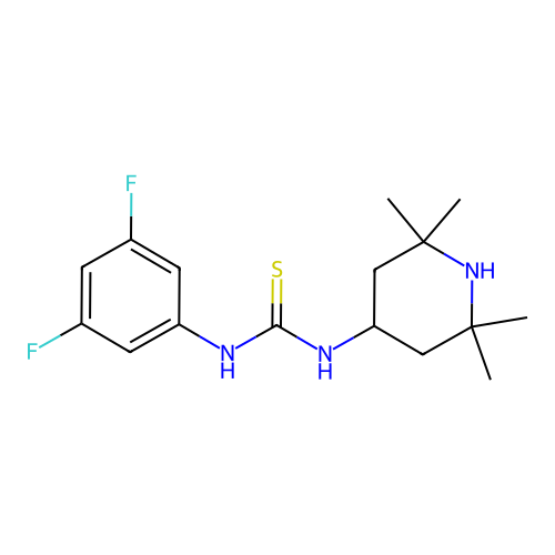 1-(3,5-Difluorophenyl)-3-(2,2,6,6-tetramethylpiperidin-4-yl)thiourea structure
