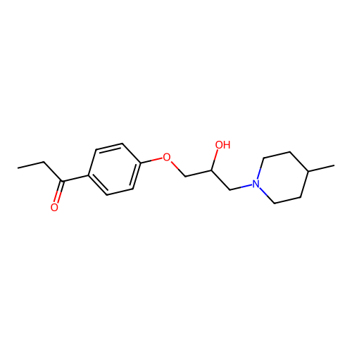 1-{4-[2-Hydroxy-3-(4-methylpiperidyl)propoxy]phenyl}propan-1-one structure