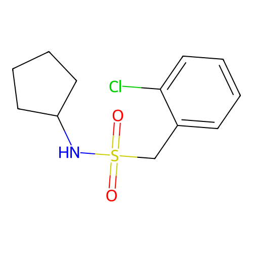 1-(2-chlorophenyl)-N-cyclopentylmethanesulfonamide structure