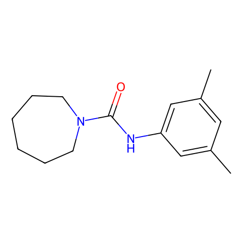 N-(3,5-dimethylphenyl)azepane-1-carboxamide structure