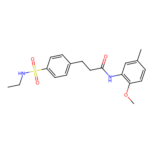 3-[4-(ethylsulfamoyl)phenyl]-N-(2-methoxy-5-methylphenyl)propanamide structure