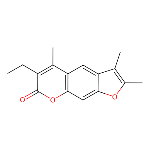 6-ethyl-2,3,5-trimethyl-7H-furo[3,2-g]chromen-7-one structure