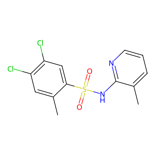 [(4,5-Dichloro-2-methylphenyl)sulfonyl](3-methyl(2-pyridyl))amine structure