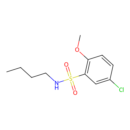 N-butyl-5-chloro-2-methoxybenzenesulfonamide structure