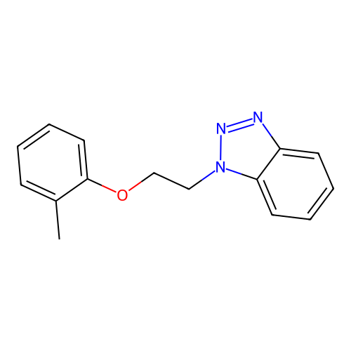 1-[2-(2-Methylphenoxy)ethyl]benzotriazole structure