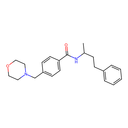 4-(morpholin-4-ylmethyl)-N-(4-phenylbutan-2-yl)benzamide structure