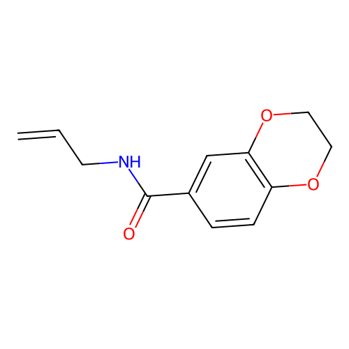 N-prop-2-enyl-2,3-dihydro-1,4-benzodioxine-6-carboxamide structure