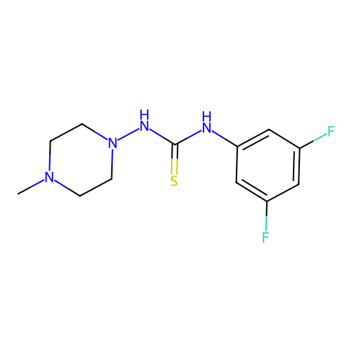 1-(3,5-Difluorophenyl)-3-(4-methylpiperazin-1-yl)thiourea structure