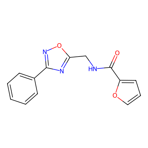 N-[(3-phenyl-1,2,4-oxadiazol-5-yl)methyl]furan-2-carboxamide structure
