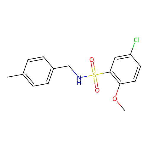 5-chloro-2-methoxy-N-(4-methylbenzyl)benzenesulfonamide structure