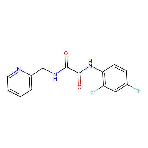 N'-(2,4-difluorophenyl)-N-(pyridin-2-ylmethyl)oxamide structure