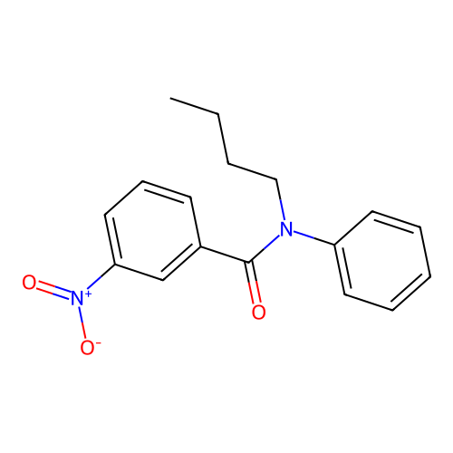 N-butyl-3-nitro-N-phenylbenzamide structure