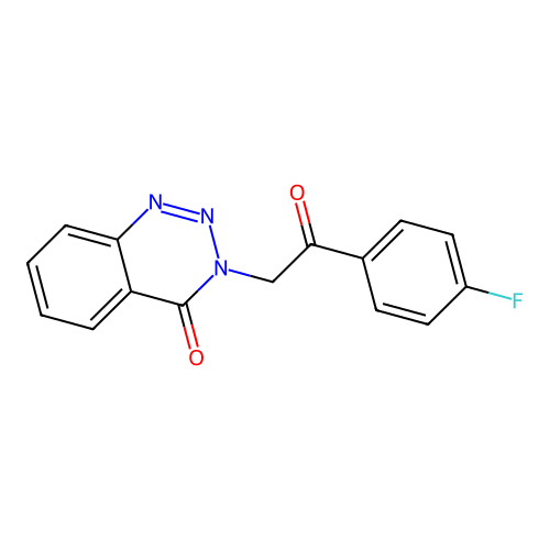 3-[2-(4-Fluorophenyl)-2-oxoethyl]-1,2,3-benzotriazin-4-one structure