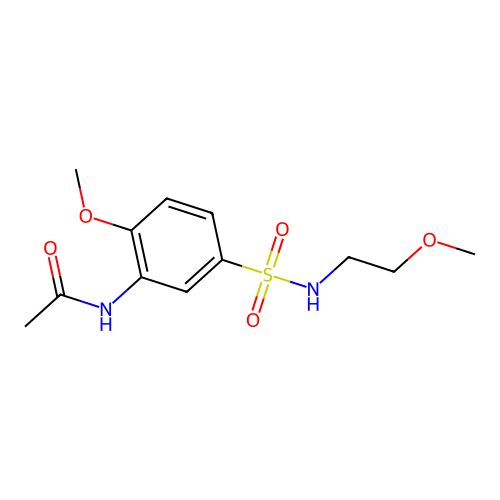 N-{2-methoxy-5-[(2-methoxyethyl)sulfamoyl]phenyl}acetamide structure