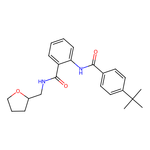 2-[(4-tert-butylbenzoyl)amino]-N-(oxolan-2-ylmethyl)benzamide structure