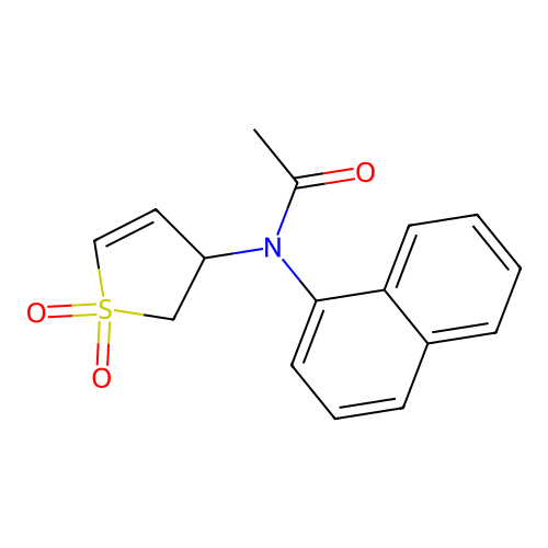 N-(1,1-dioxido-2,3-dihydrothiophen-3-yl)-N-(naphthalen-1-yl)acetamide structure