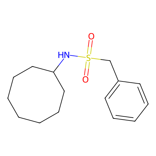 N-cyclooctyl-1-phenylmethanesulfonamide structure