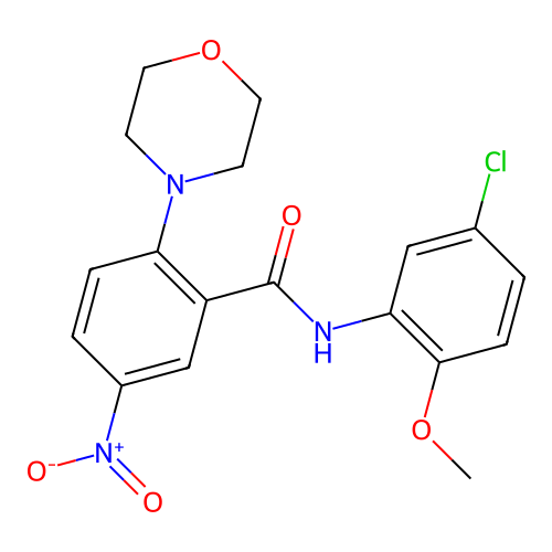 N-(5-chloro-2-methoxyphenyl)-2-morpholin-4-yl-5-nitrobenzamide structure