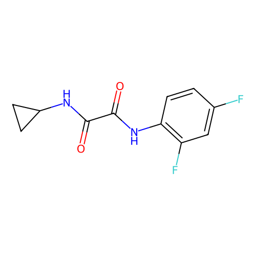 N-cyclopropyl-N'-(2,4-difluorophenyl)ethanediamide structure