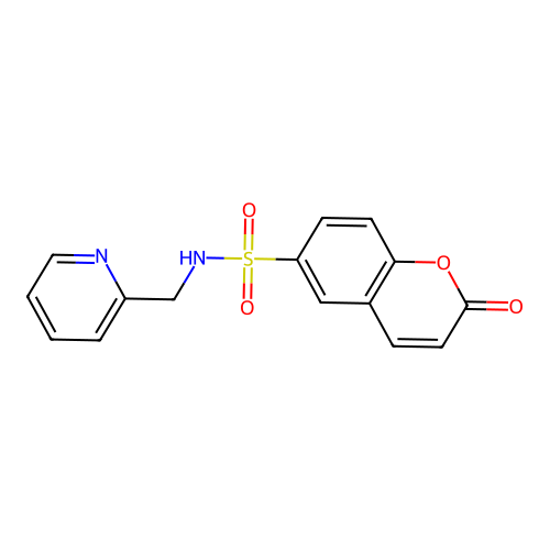 6-{[(2-Pyridylmethyl)amino]sulfonyl}chromen-2-one structure