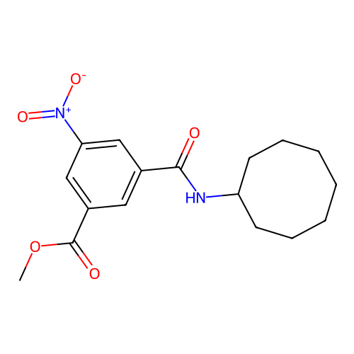 Methyl 3-(cyclooctylcarbamoyl)-5-nitrobenzoate structure