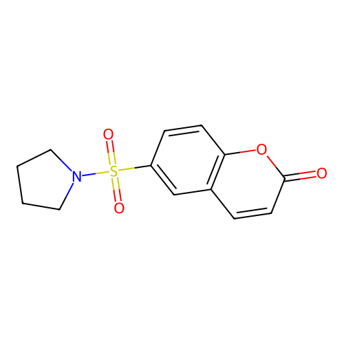 6-(pyrrolidin-1-ylsulfonyl)-2H-chromen-2-one structure