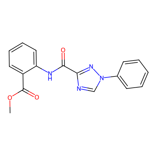 methyl 2-{[(1-phenyl-1H-1,2,4-triazol-3-yl)carbonyl]amino}benzoate structure