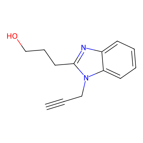 3-(1-Prop-2-ynylbenzimidazol-2-yl)propan-1-ol structure