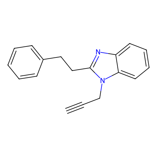 2-(2-Phenylethyl)-1-prop-2-ynylbenzimidazole structure