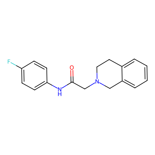 2-(3,4-dihydro-1H-isoquinolin-2-yl)-N-(4-fluorophenyl)acetamide structure