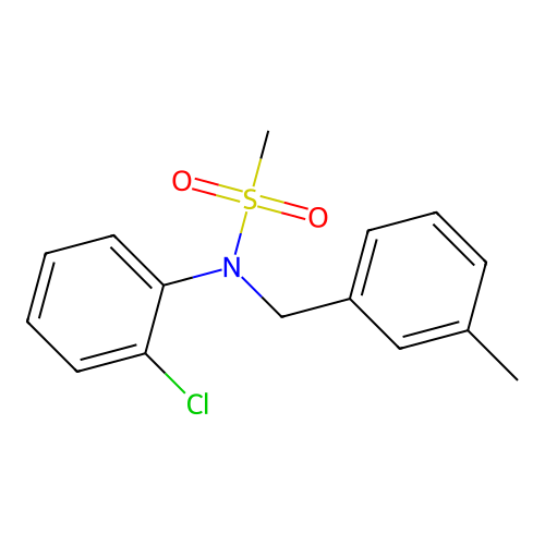 N-(2-chlorophenyl)-N-(3-methylbenzyl)methanesulfonamide structure