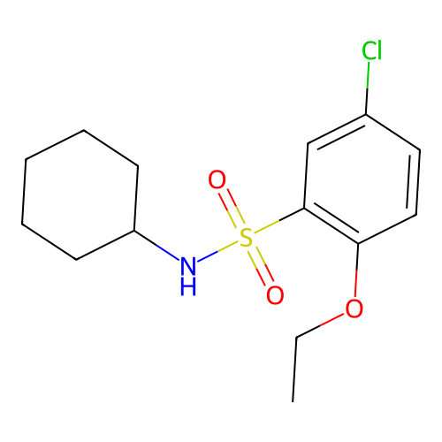 5-chloro-N-cyclohexyl-2-ethoxybenzenesulfonamide structure