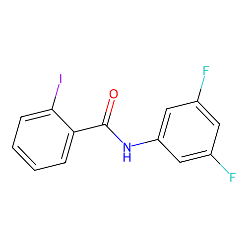 N-(3,5-difluorophenyl)-2-iodobenzamide structure