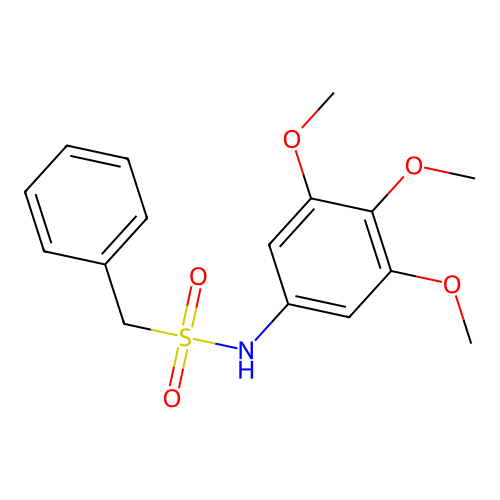 1-phenyl-N-(3,4,5-trimethoxyphenyl)methanesulfonamide structure