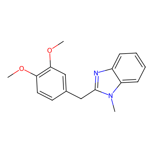 2-(3,4-dimethoxybenzyl)-1-methyl-1H-benzimidazole structure
