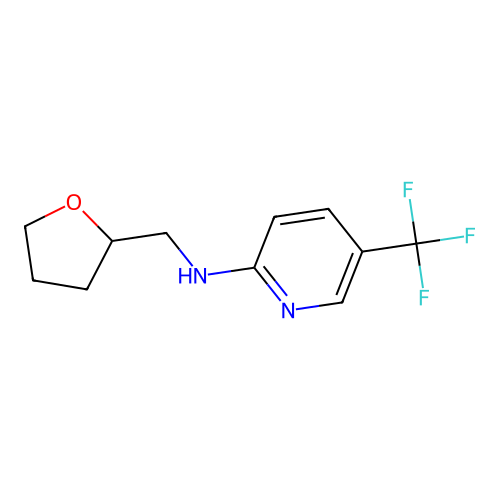N-(oxolan-2-ylmethyl)-5-(trifluoromethyl)pyridin-2-amine structure