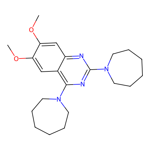 2,4-Bis(azepan-1-yl)-6,7-dimethoxy-quinazoline structure