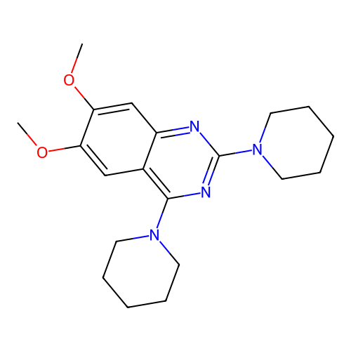6,7-Dimethoxy-2,4-bis(1-piperidyl)quinazoline structure