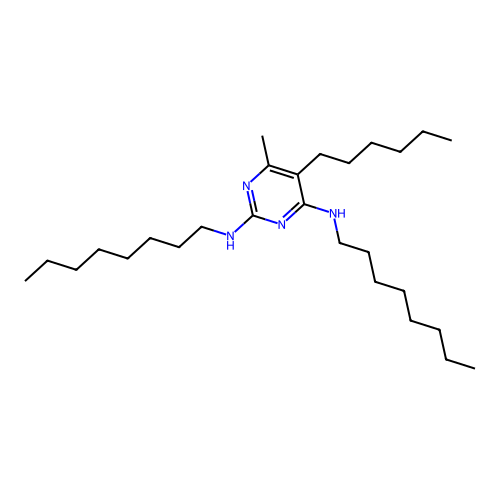 2,4-Pyrimidinediamine, 5-hexyl-6-methyl-N,N'-dioctyl- structure