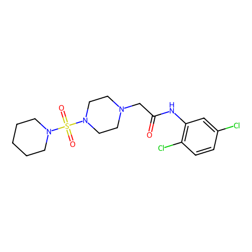 N-(2,5-Dichloro-phenyl)-2-[4-(piperidine-1-sulfonyl)-piperazin-1-yl]-acetamide structure