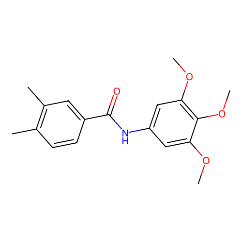 3,4-dimethyl-N-(3,4,5-trimethoxyphenyl)benzamide structure